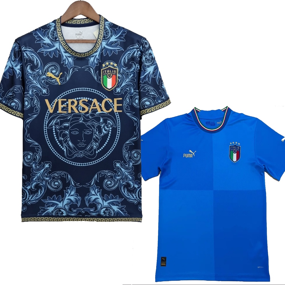 VERSACE Áo Thun Bóng Đá 2022-23 Phong Cách Ý Cá Tính Cho Nam