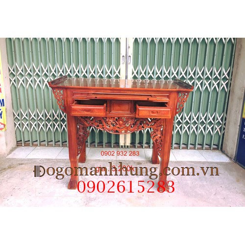 Bàn thờ gia tiên gỗ muồng 1 tầng kích thước 88 x 107 x 61 mẫu 19