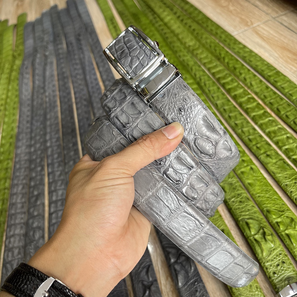 Thắt Lưng Da Cá Sấu Thật 100%, Loại Da Gai Liền Nguyên Con STM348 Size Rộng 3.4cm Và 3.8cm Đủ Màu Sắc Bảo Hành 2 Năm