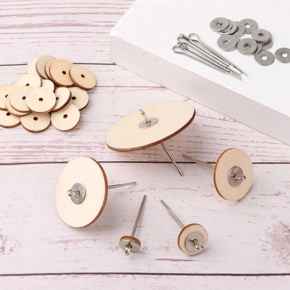 Set 10 Khớp Nối Bằng Gỗ 12-30mm Làm Búp Bê Handmade DIY