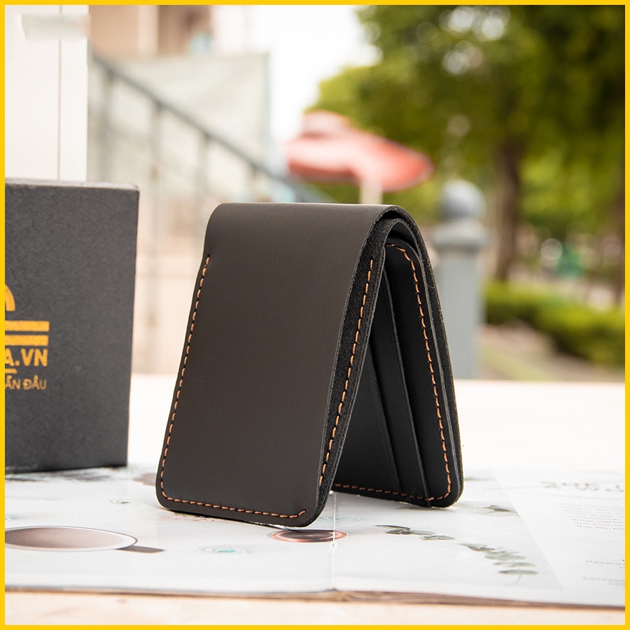 Ví nam mini AD08, bóp nam da bò nguyên tấm may thủ công thiết kế nhỏ gọn đơn giản, bảo hành da 06 tháng - Adonis