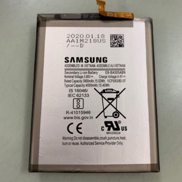Pin samsung A50 EB-BA505ABU bảo hành đổi mới