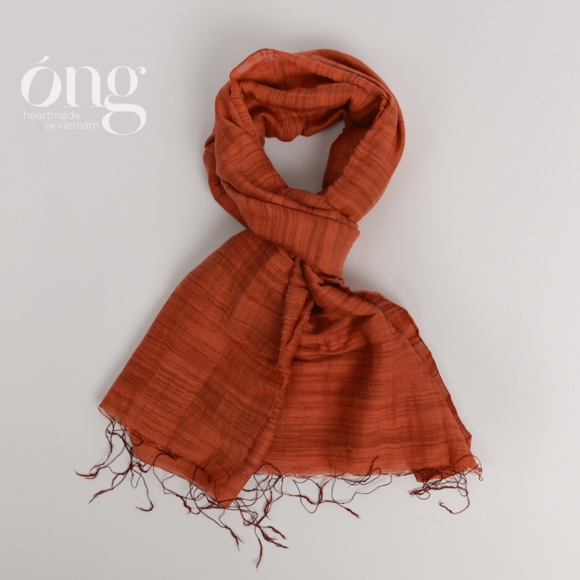 Khăn choàng nữ mềm nhẹ -Óng Silk - 50% Silk 50% Cotton mềm mịn- Màu mới Thu Đông 2022- Nhuộm màu an toàn Không Azo- Viet