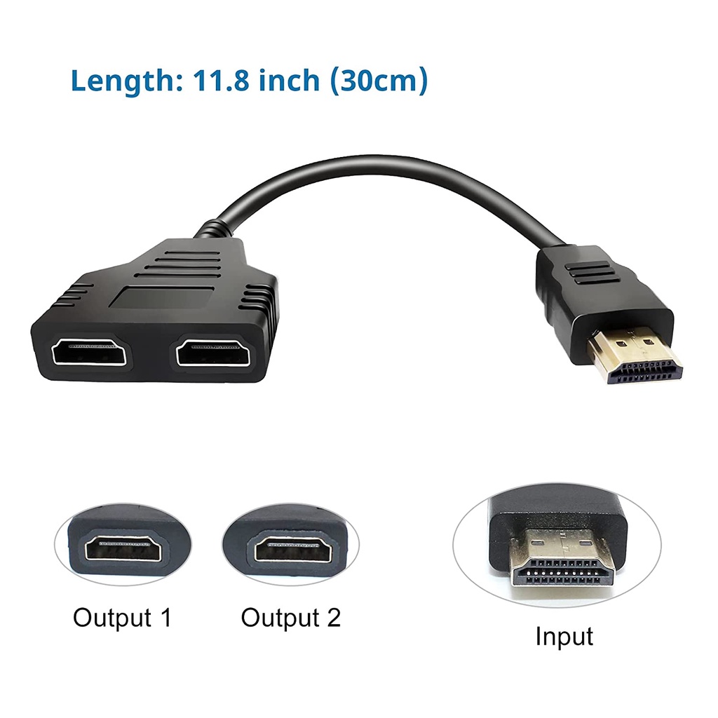 Cáp ChuyểN ĐổI Hdmi 2 Trong 1 Sang Hdmi 1 Sang 2 Chiều Cho Hdmi Hd Led Lcd Tv