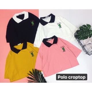 Áo polo crt thêu xương rồng ( ảnh thạt )