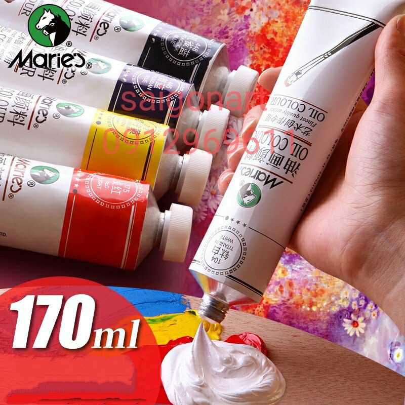 Sơn Dầu Vẽ Tranh Chuyên Nghiệp Maries Tuýp Lớn 170ml