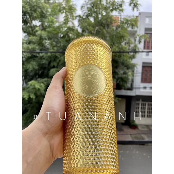 Ly Starbucks Studded Bling Gold 710ml