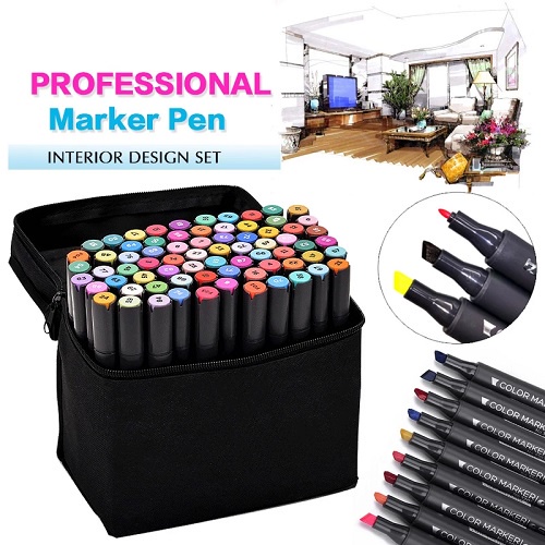 [Cùng Con Tập Vẽ] Bút Marker Touch Cao Cấp Mới 48 Màu Tươi Sáng Cho Bé Tập Tô Màu