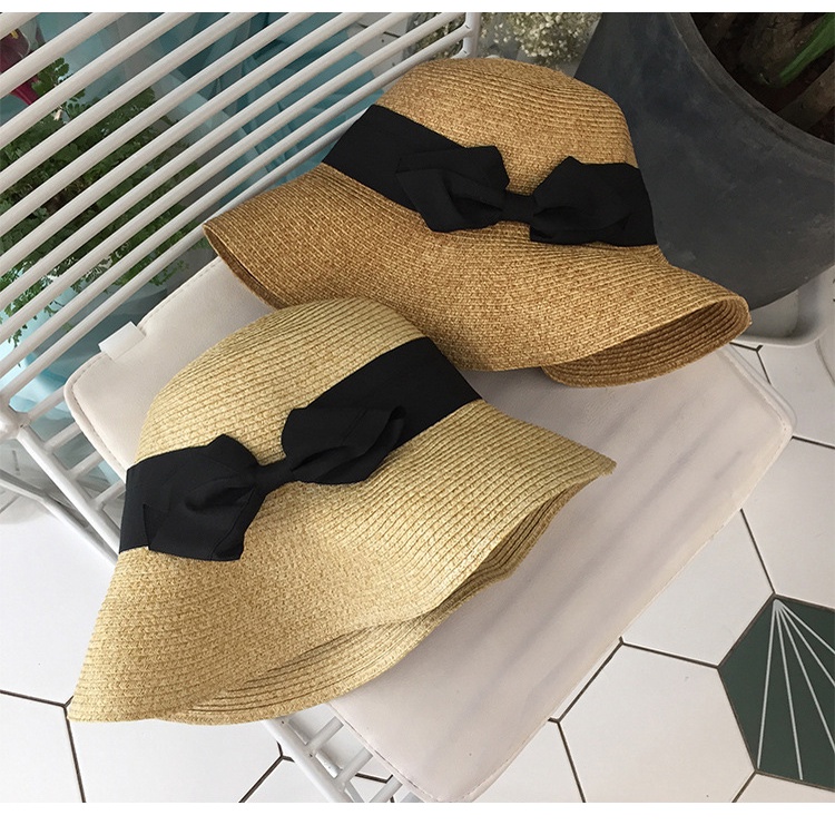 Nón Cói Đi Biển Kiểu Trơn Phối Dây Nơ L1350 -LoanTay