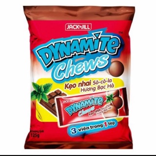 Kẹo nhai sô-cô-la hương bạc hà Dynamite chews 125g