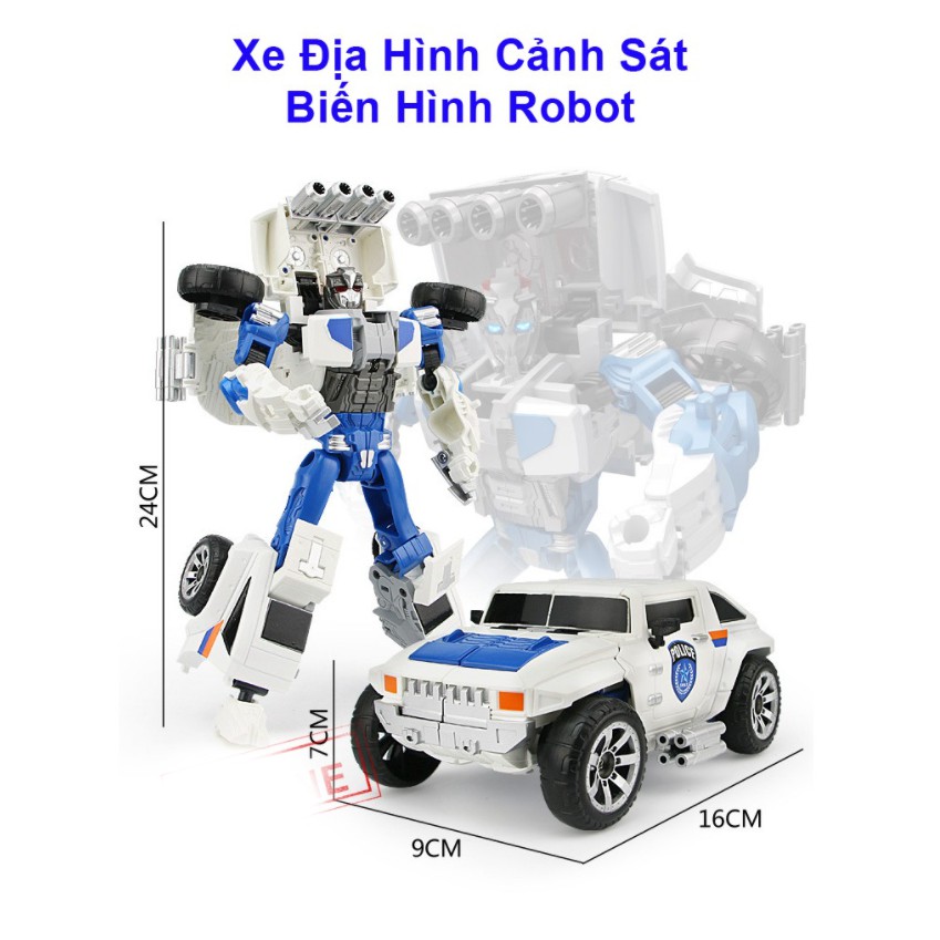 [THANH LÝ] XE ĐỊA HÌNH CẢNH SÁT BIẾN HÌNH ROBOT bằng HỢP KIM CAO CẤP