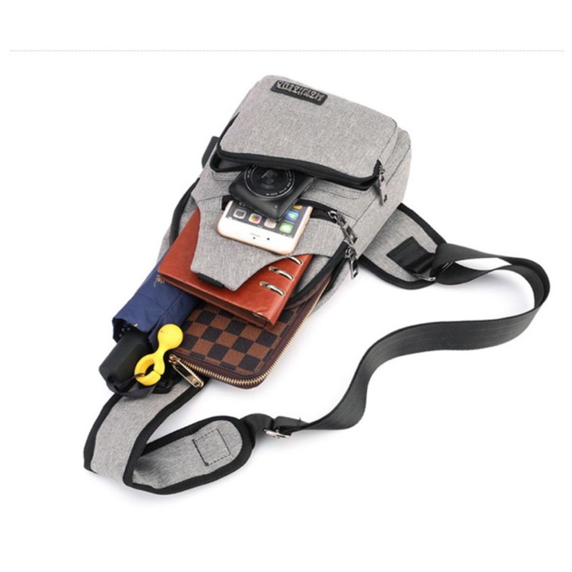 Túi vải, túi da đeo chéo nam nữ thời trang siêu nhẹ dáng thể thao ( tặng cáp sạc điện thoại) -TDCN08 TDCN07 | BigBuy360 - bigbuy360.vn