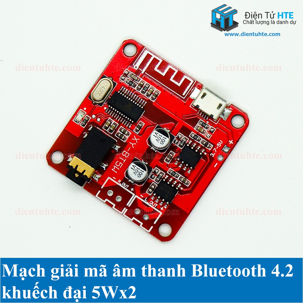 Mạch thu giải mã âm thanh Bluetooth 4.2 KĐ 5Wx2 XY-BT5W [HTE Quy Nhơn CN2]