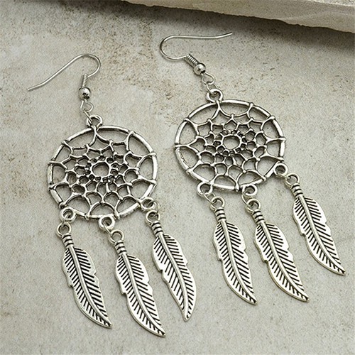 Hoa tai mặt hình Dream Catcher phong cách Bohomian
