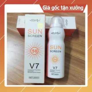 Xịt chống nắng sun screen v7 - 238ml, date 2024