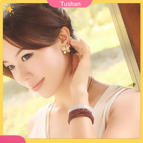 Đôi khuyên tai hình bướm đính đá thời trang cho nữ