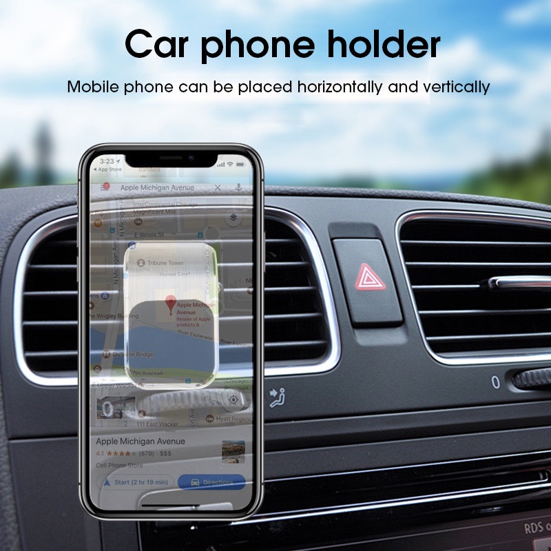 Giá Đỡ Điện Thoại Hình Chữ L Có Giác Hút Nam Châm Xoay 360 Độ Gắn Lỗ Thông Gió Xe Hơi