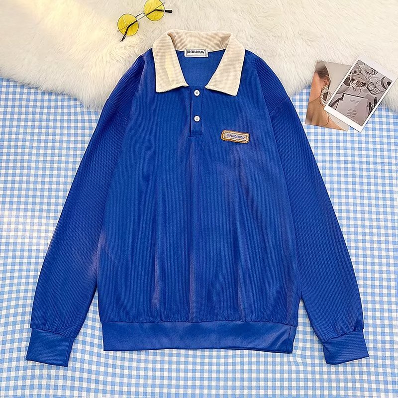 Áo Thun Polo Tay Dài Oversize Thời Trang Hàn Quốc Dành Cho Nam [M-3XL]