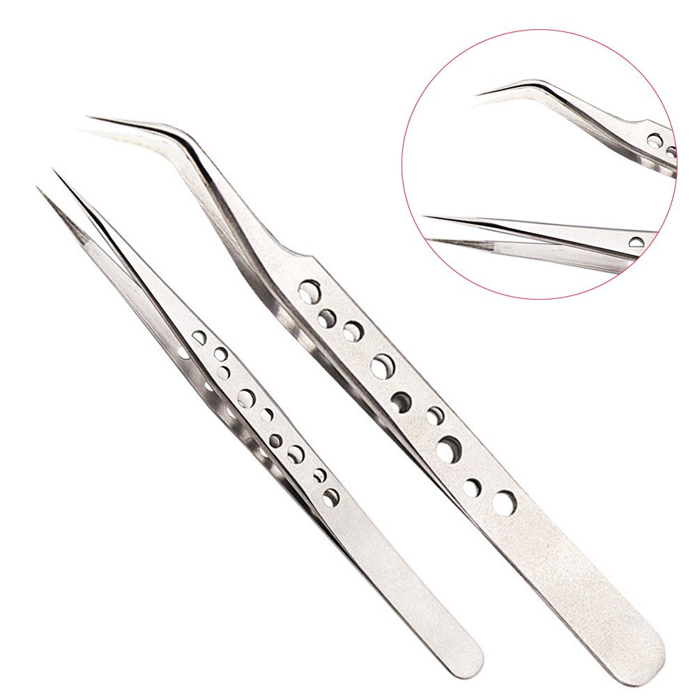Nhíp Cong/Thẳng Lông Mi Bằng Thép Không Gỉ Tiện Dụng Hợp Thời Trang|Hân hạnh