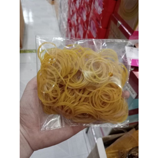 Bịch 50g dây thun cột tóc, chun cột tóc màu vàng (Hỗ trợ uốn tóc)