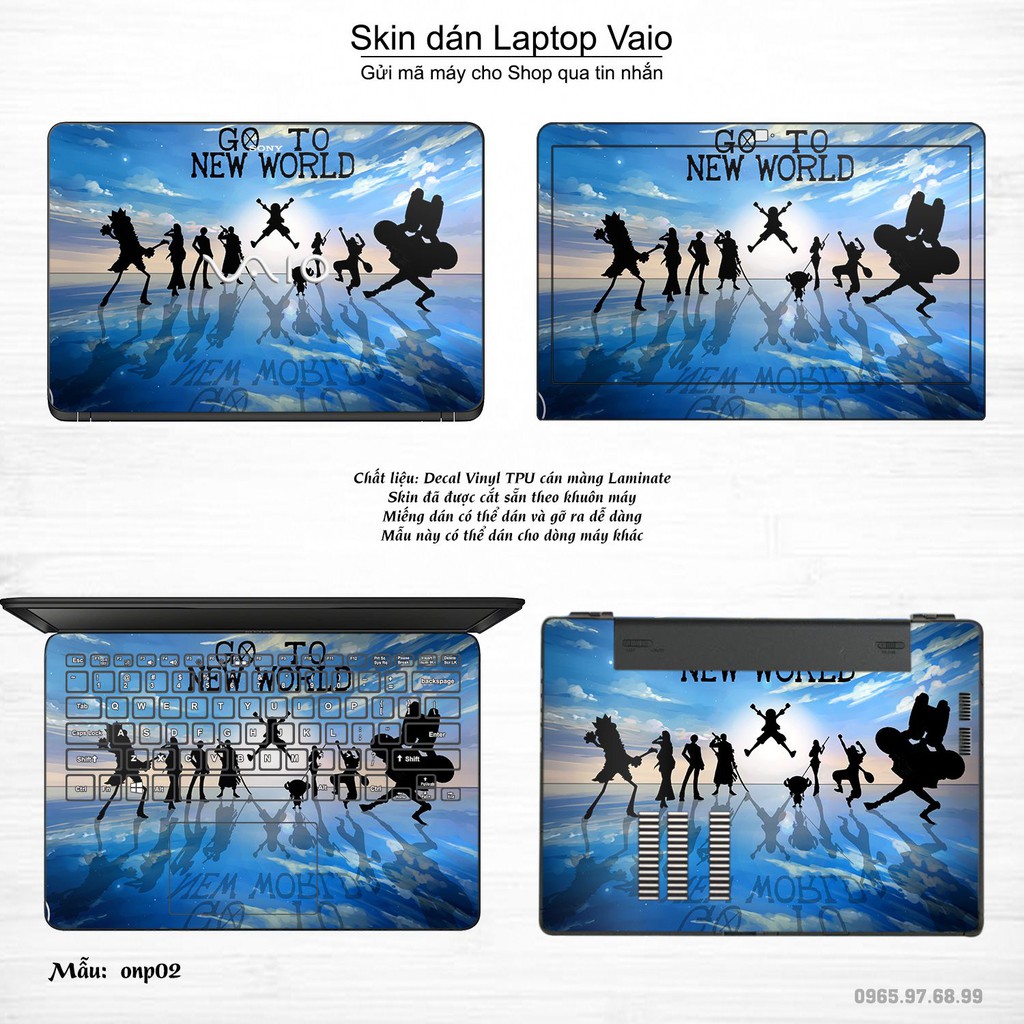 Skin dán Laptop Sony Vaio in hình One Piece (inbox mã máy cho Shop)