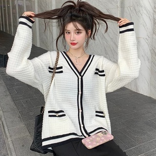 Áo khoác len 2 túi 2 nắp viền màu form rộng thời trang ulzzang hàn quốc vm shop 21klu11a961001
