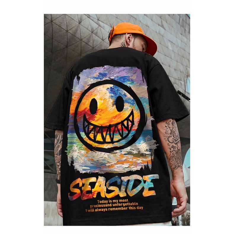 Áo Thun Tay Ngắn Dáng Rộng Phong Cách hip hop Cho Nam Và Nữ