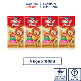Lốc 4 Hộp Sữa bột pha sẵn Dielac Grow Plus Vinamilk 110ml
