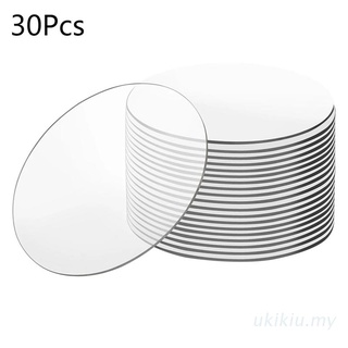 Set 30 Tấm Acrylic Trong Suốt Hình Tròn Dùng Để Trang Trí Bánh Kem