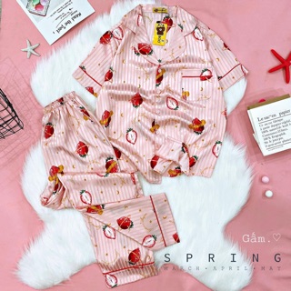 Pyjama lụa gấm loại 1 40-58kg