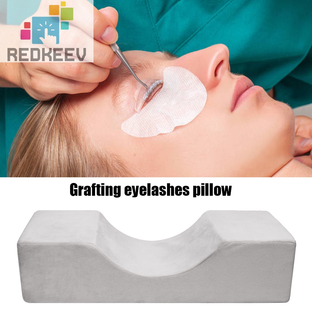 Gối kê cổ bằng mút hoạt tính hỗ trợ nối mi tiện dụng