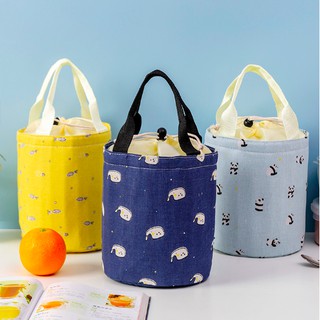 Túi đựng cơm tròn giữ nhiệt phong cách Nhật Bản (size 19x20cm)