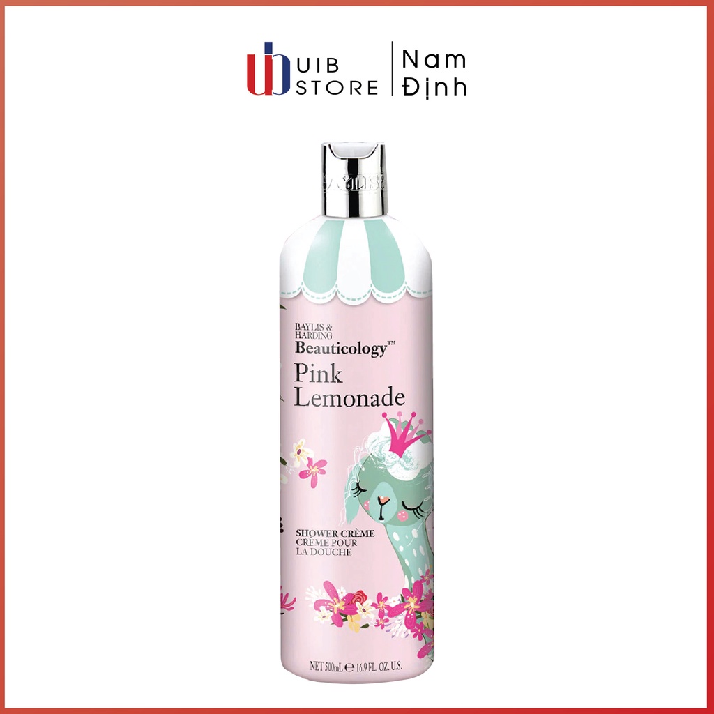 Baylis & Harding Beauticology Llama 500ml Shower Creme - Sữa tắm trắng da cho trẻ em hương chanh đào 500ml