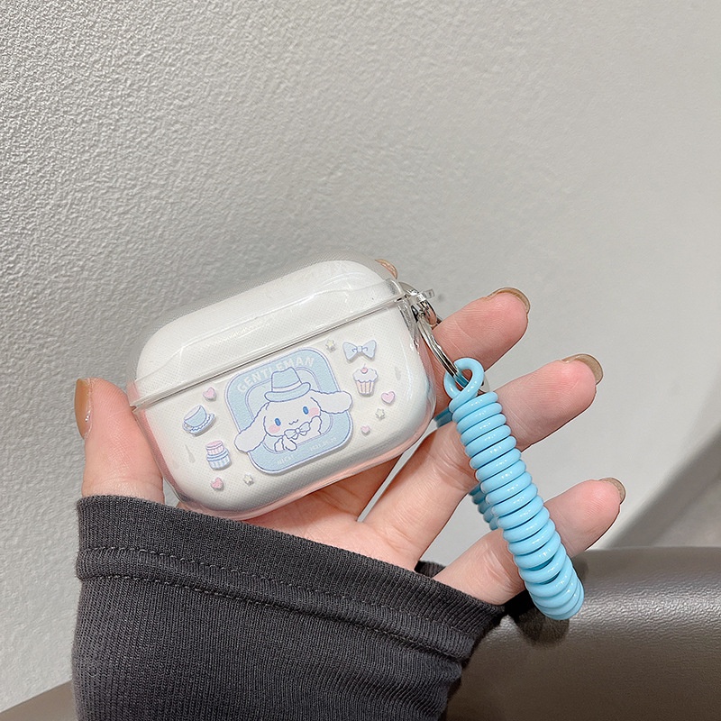 Vỏ Bảo Vệ Hộp Sạc Tai Nghe airpods 1 2 Pro 3rd Generation Pro 1/2 Trong Suốt Chống Sốc Họa Tiết Hoạt Hình Kèm Dây Đeo Kiểu Nhật Hàn