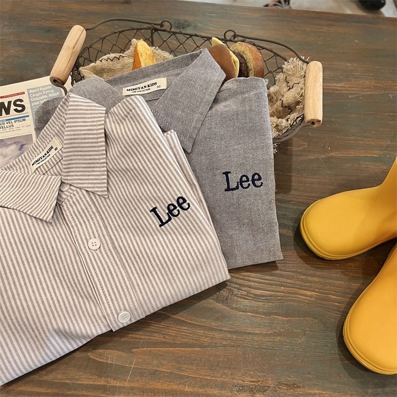 Áo Sơ Mi Tay Dài Kẻ Sọc Kiểu Phương Tây Thời Trang Mùa Thu 2022 Cho Bé Trai