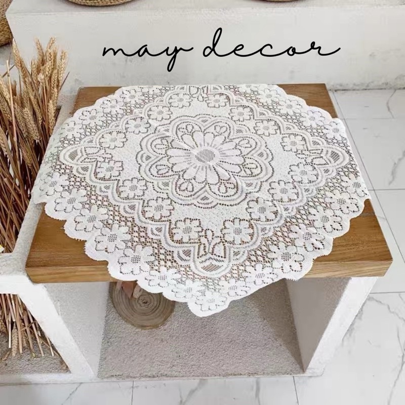 [Mã LIFEHLSALE2 giảm 10% đơn 0Đ] Khăn trải bàn, tab đầu giường phong cách retro -may.decor-