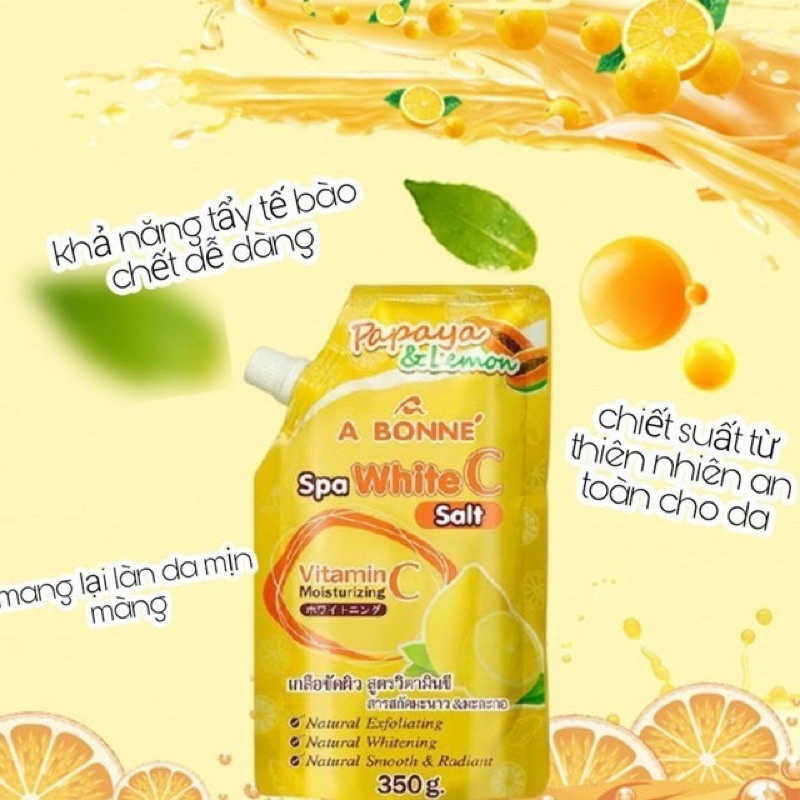 Muối tẩy tế bào chết Thái Lan Abonne - Spa Milk Salt 350g tái tạo, cân bằng độ ấm cho da