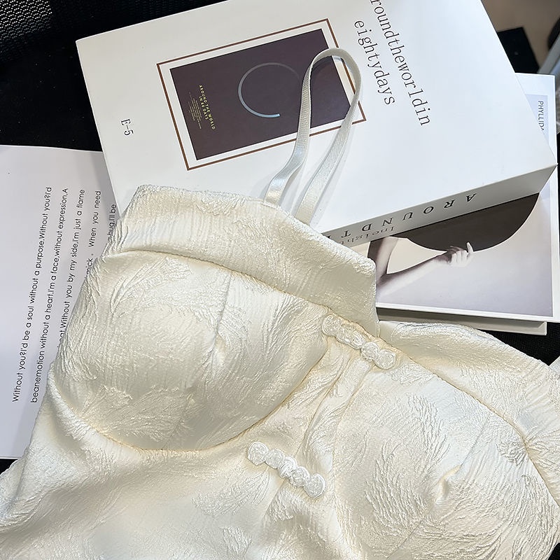 Mới Áo Hai Dây Cổ Điển Khóa Đĩa Tròn Lưng Co Giãn Cho Nữ