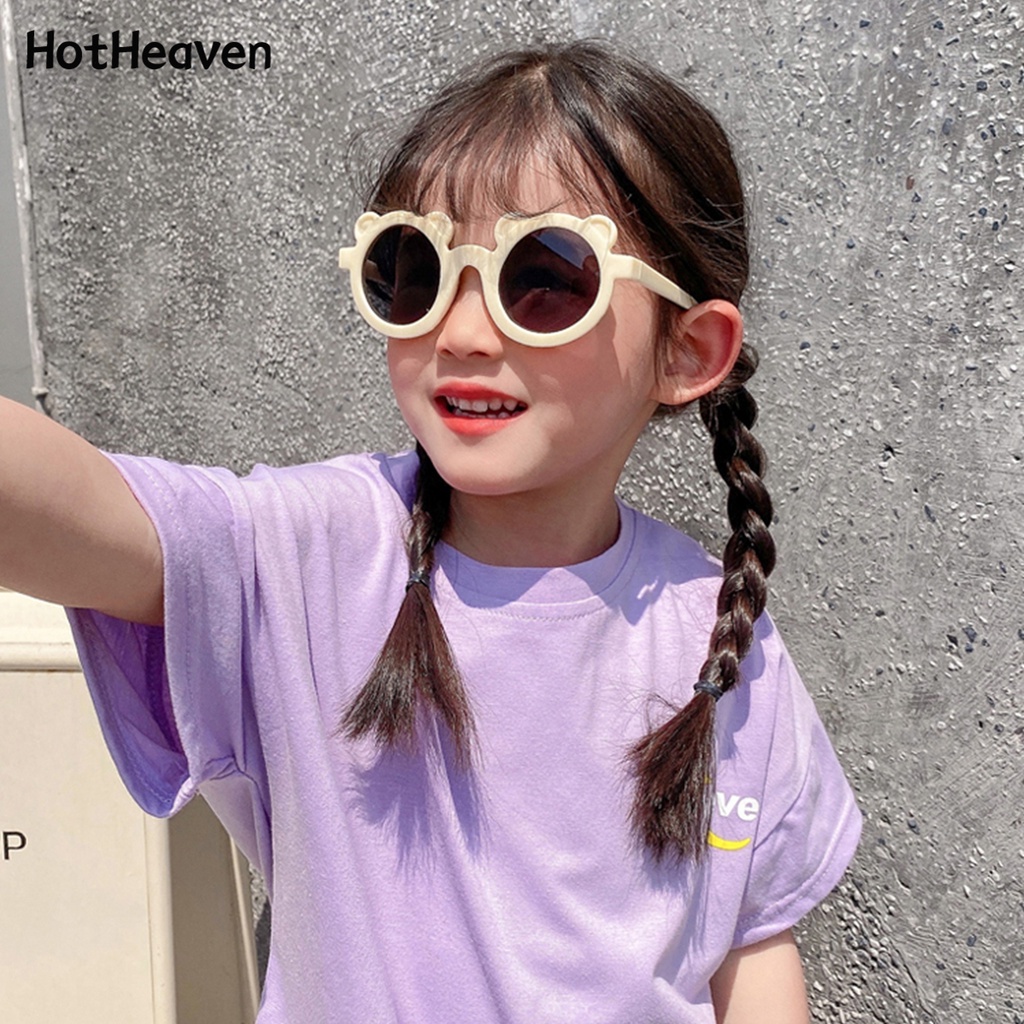 Kính Mát Gọng Hình Gấu Chống Tia UV 9 Màu Dễ Thương Cho Bé