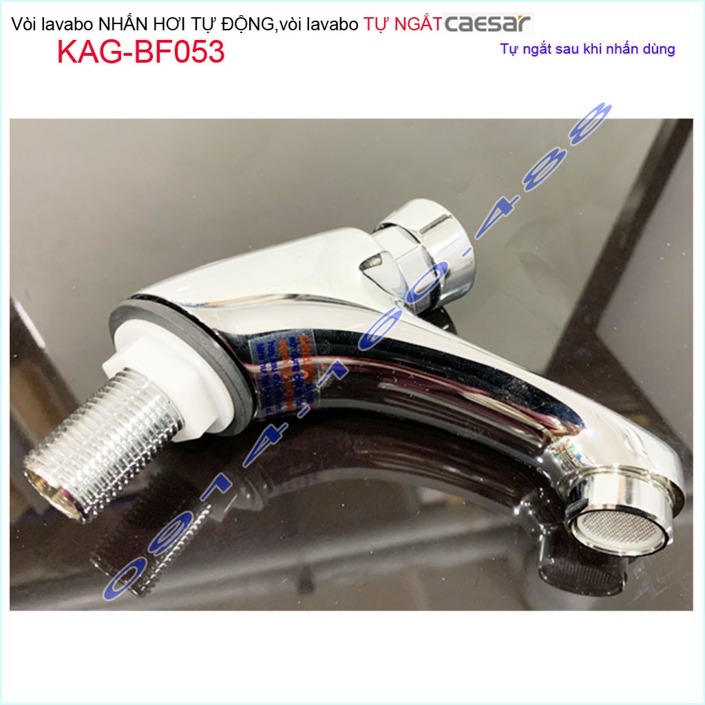 Vòi ấn tay tự đông Caesar KAG-BF053, vòi lavabo tự ngắt nước, vòi chậu bán tự động tiết kiệm nước tốt sử dụng tốt