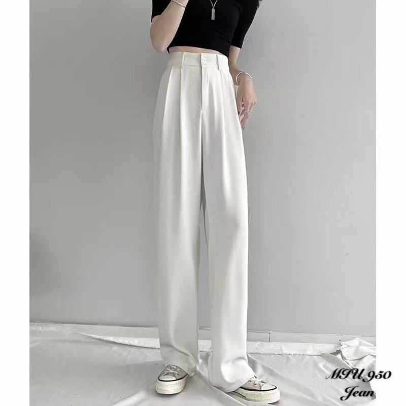 Quần vải trơn ống suông hàng QCL1