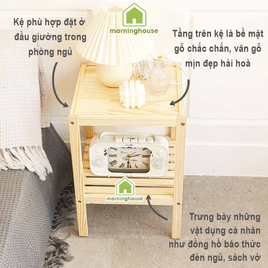 [Mã LIFEBKM1 giảm 10% tối đa 1 triệu đơn từ 500k] KỆ VUÔNG TRANG TRÍ 2 TẦNG