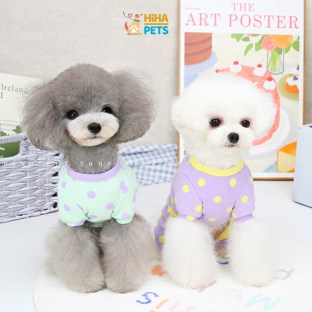 Quần Áo Cho Chó Mèo 4 Chân Mặc Ấm Chất Liệu Thun Cotton Quần Áo Thú Cưng Jump Hình Dễ Thương Hihapet.