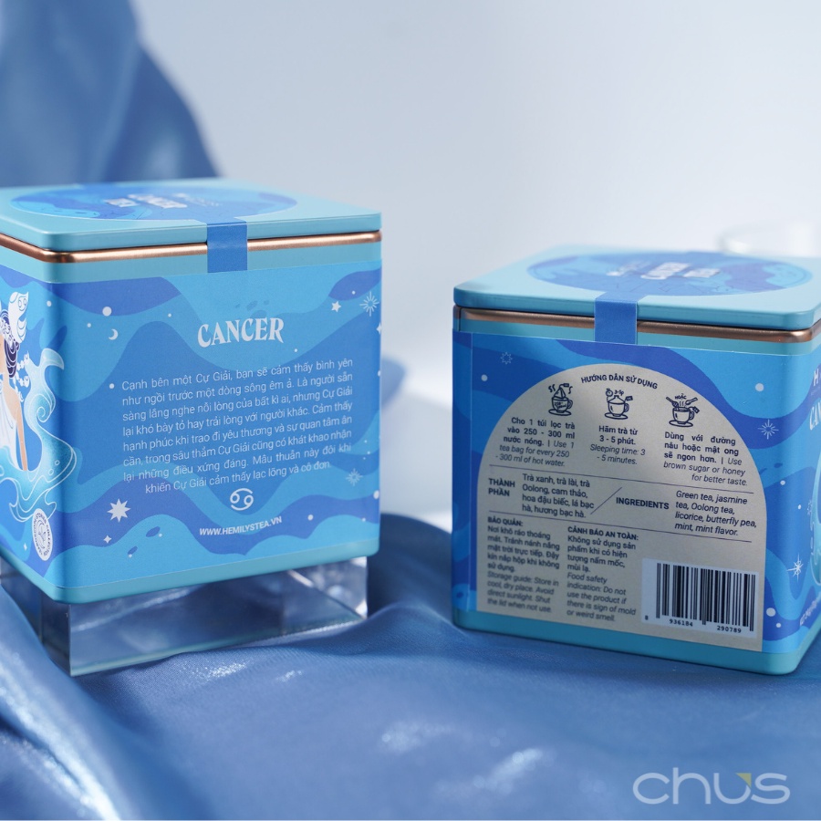 Trà Thảo Mộc Cung Hoàng Đạo Cung CỰ GIẢI CANCER Tearoscope Collection Thanh Lọc, Giải Nhiệt, An Thần HEMILYS TEA