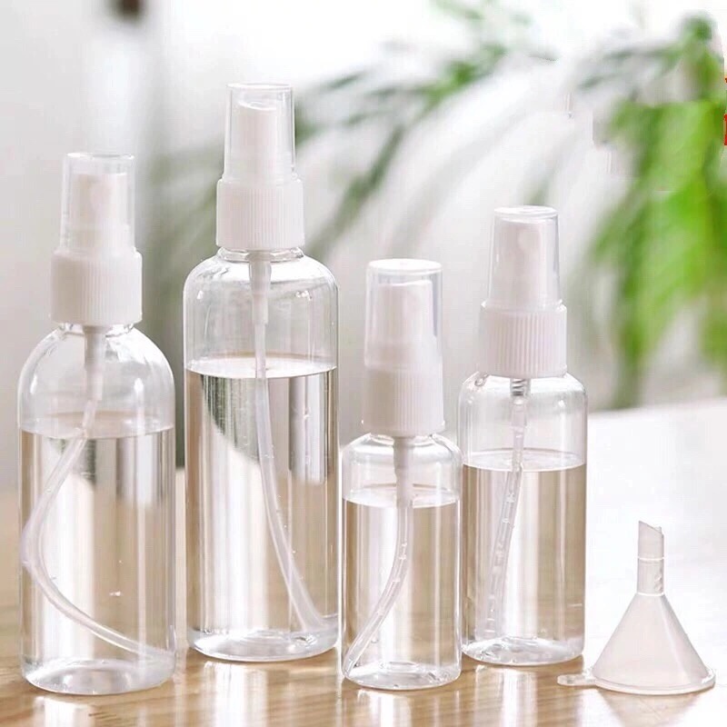 Chai Xịt Phun Sương, Lọ Chiết Mỹ Phẩm, Tinh Dầu, Dung Dịch Sát Khuẩn Trong Suốt 50ml/100ml 88069