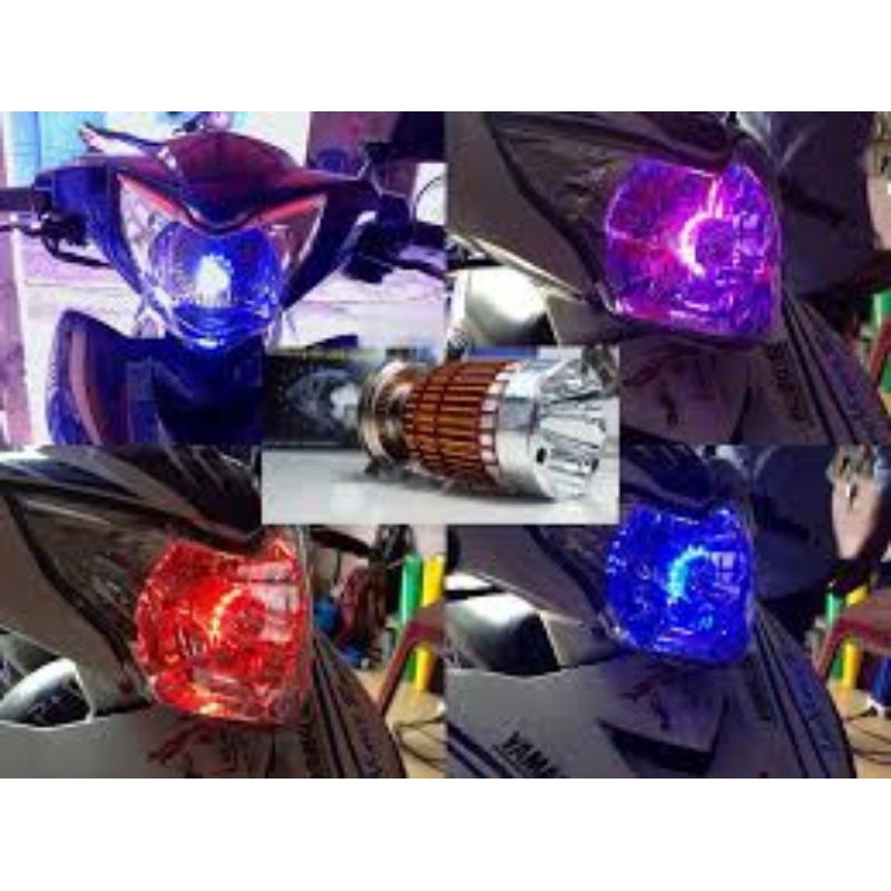 Đèn Pha 7 Màu Xe Máy