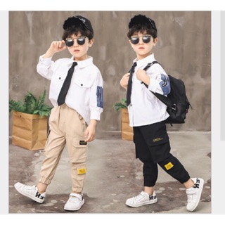 Combo đồ bé trai - bộ đồ thu đông và quần hộp