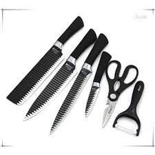 Bộ Dao Nhật 6 Món Dao Nhà BếpSắc Sử Dụng Đa Năng Cho Nhà Bếp Gồm 4 dao + 1 nạo +1 kéo