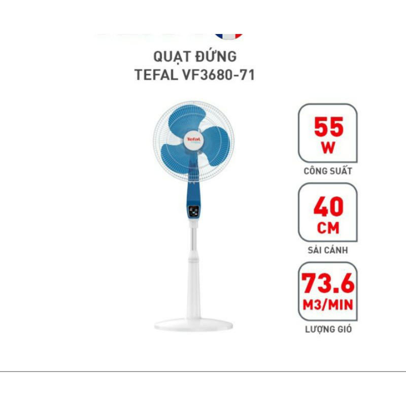 quạt máy làm mát quạt đứng có điều khiển từ xa Tefal remote