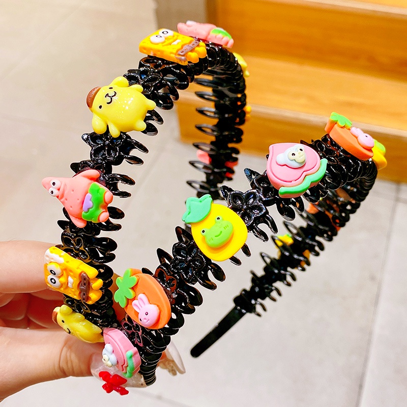 Băng Đô Cài Tóc Đính Hoa Cúc Nhỏ Họa Tiết Hoạt Hình Phong Cách Hàn Quốc Cho Nữ